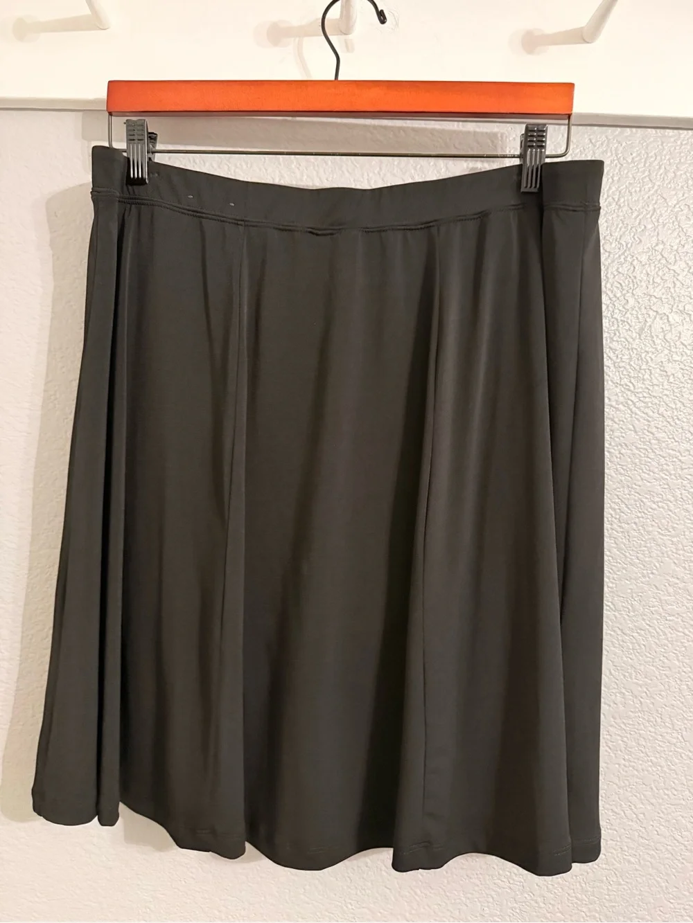 Avenue Black A-Line Knit Skirt with attached Bike Shorts
